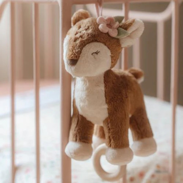 Little Dutch Spieluhr Reh Rosa Fairy Garden mit Holzring als Deko fürs Babyzimmer bei DER Babyladen Erlangen